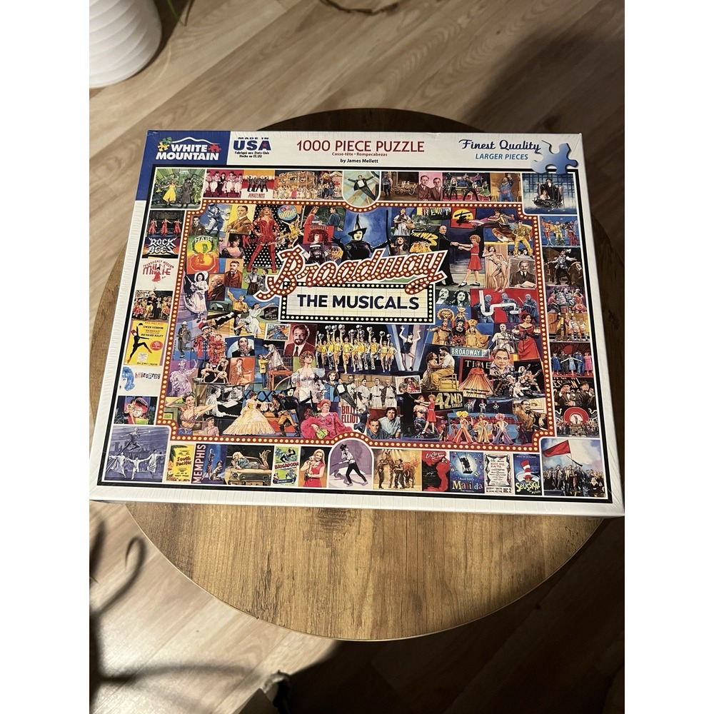 White Mountain Broadway The Musicals 1000pc Interlocking Cardboard Puzzle #1094